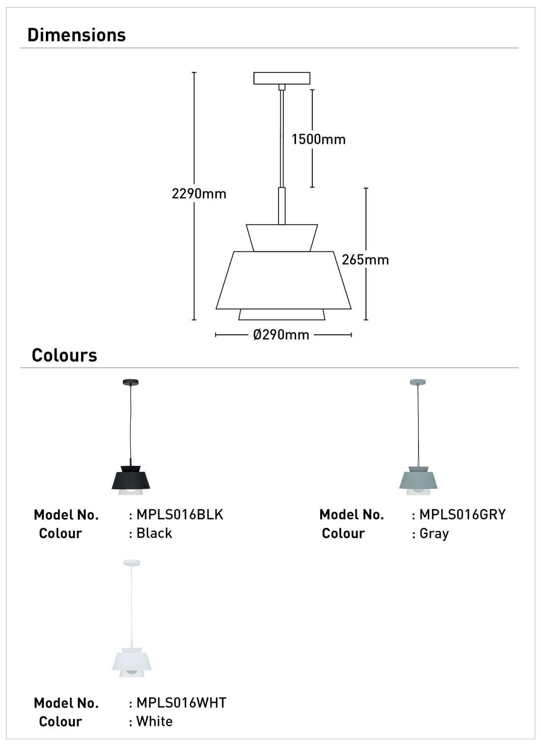 Fawkner 1Lt Light Pendant