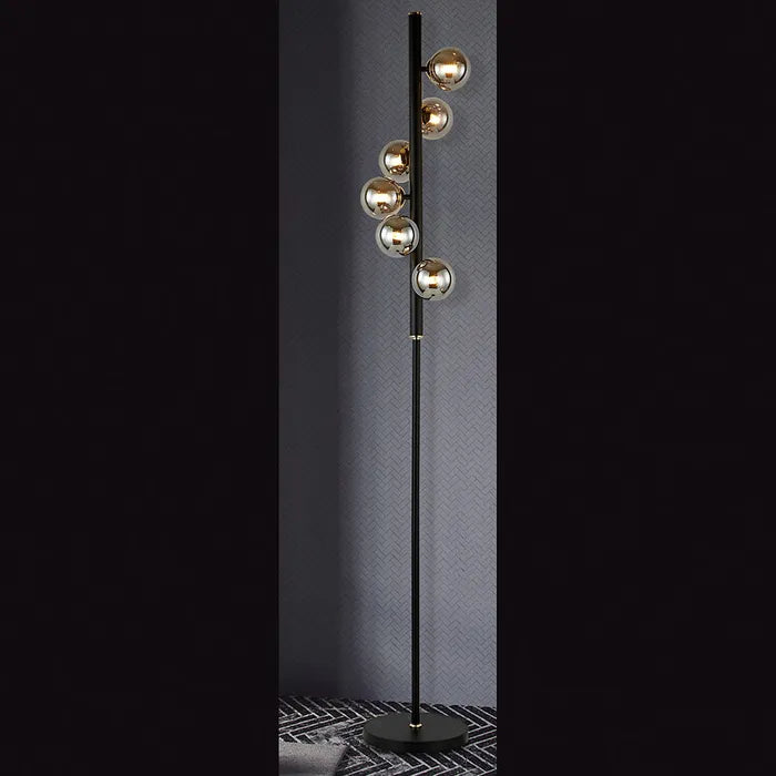 Midday Floor Lamp 6 Light-Black