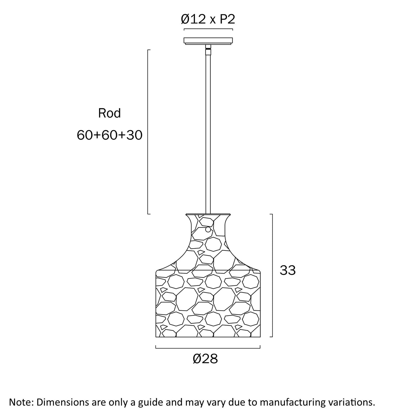 Perron 1 Light Pendant-Antique Gold