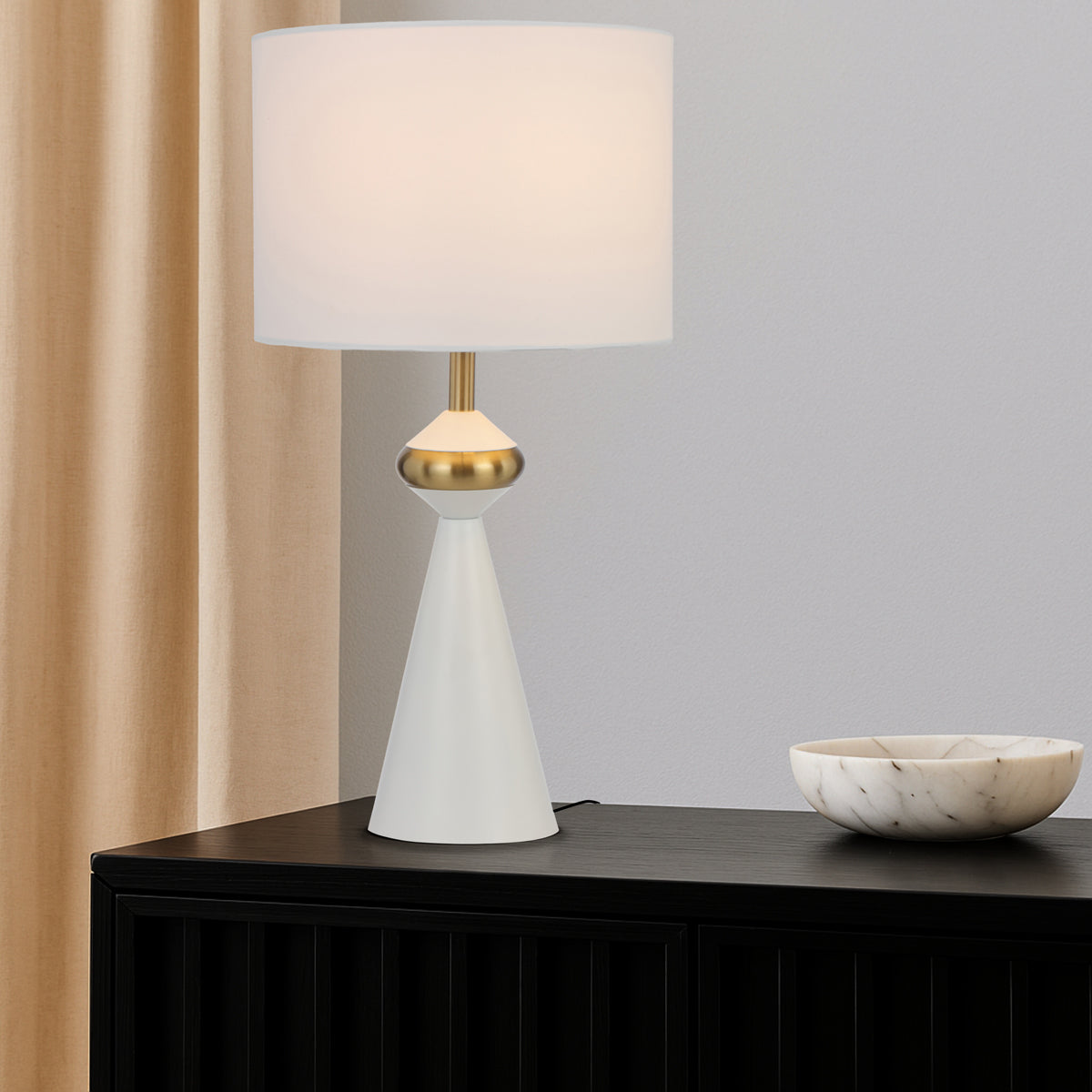 Satillo Table Lamp- White