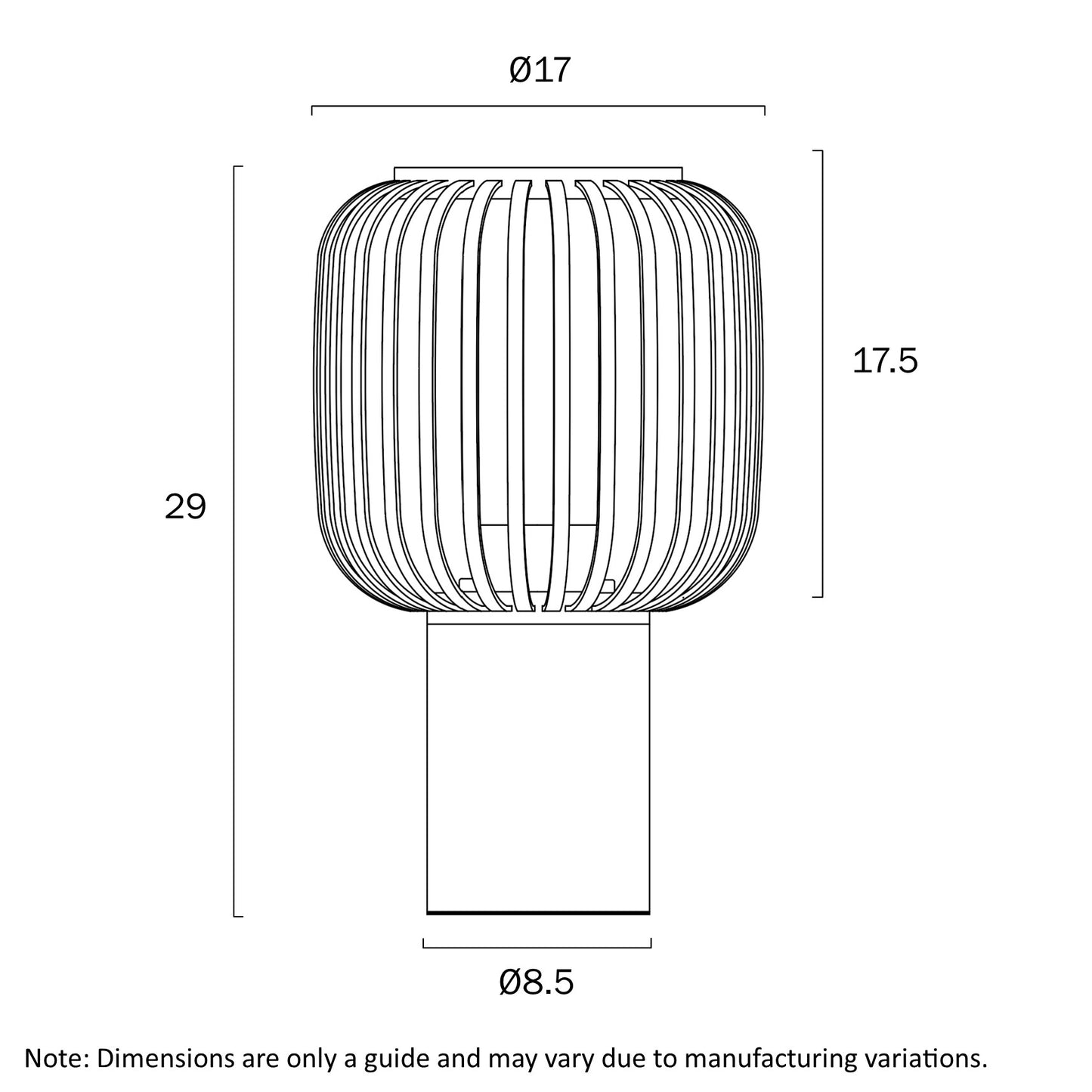 Sorens 17 Table Lamp- Natural