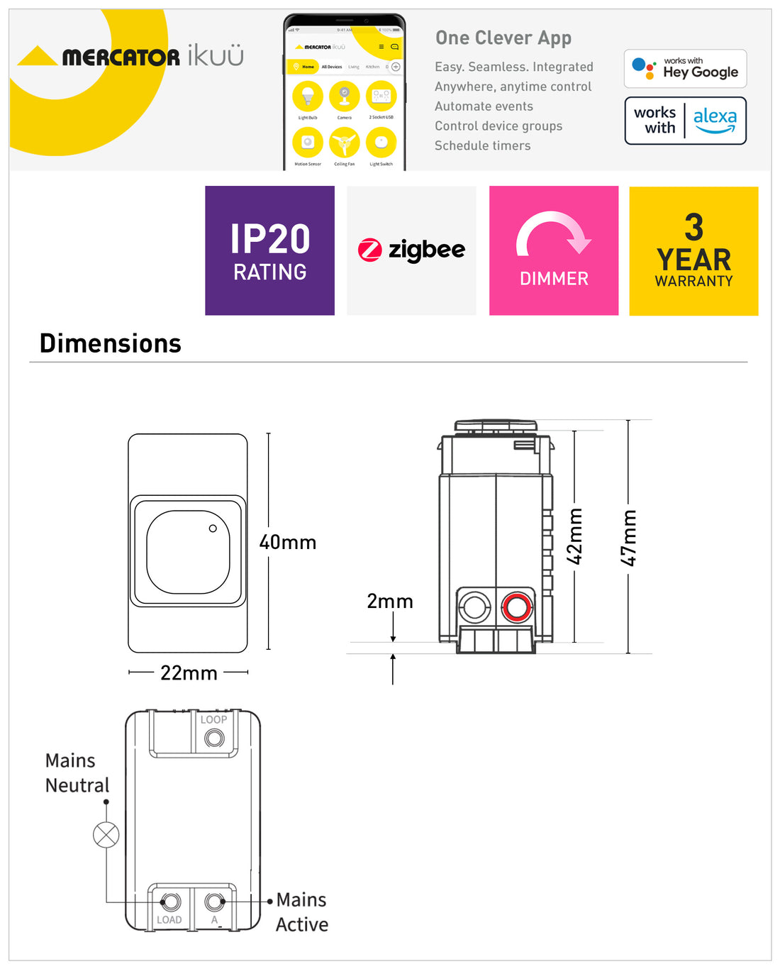 Ikuü Smart Zigbee Dimmer Mechanism