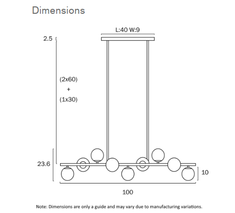 MORAN 9 LIGHTS PENDANT-MORAN PE09-AGOP