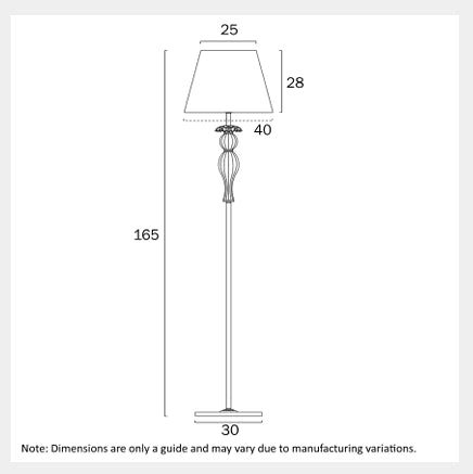 CADIZ Floor Lamp - Antique Gold/Cream