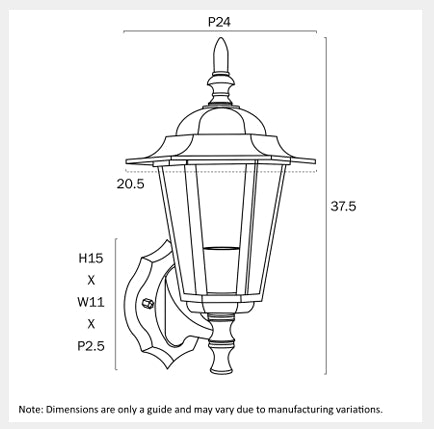 UPTON Exterior LED Wall Light - Black