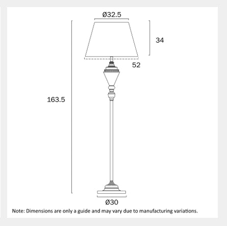 OXFORD Floor Lamp - Antique Brass/Gold