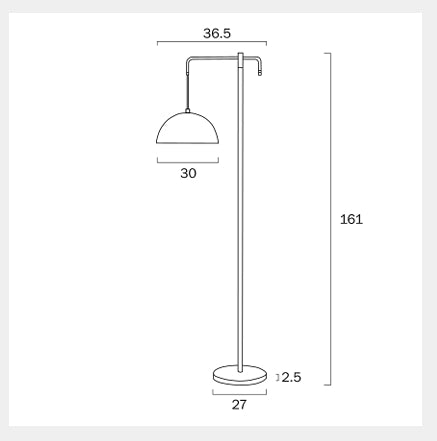 MARTHOS Floor Lamp - Black/Antique Gold