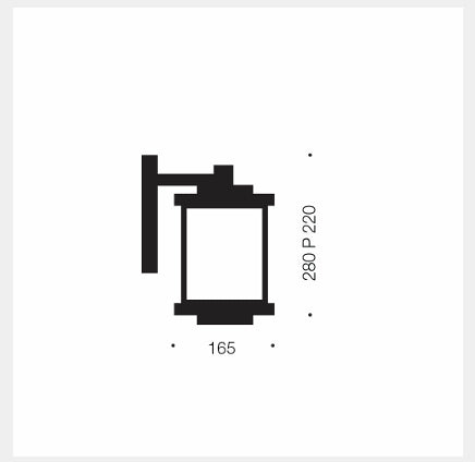 STRAND Exterior Wall Light - Black