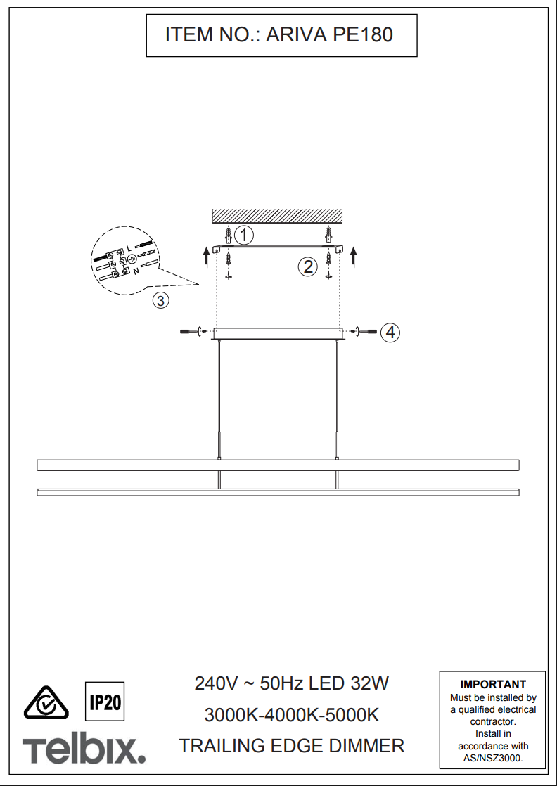 Ariva Linear Pendant Light