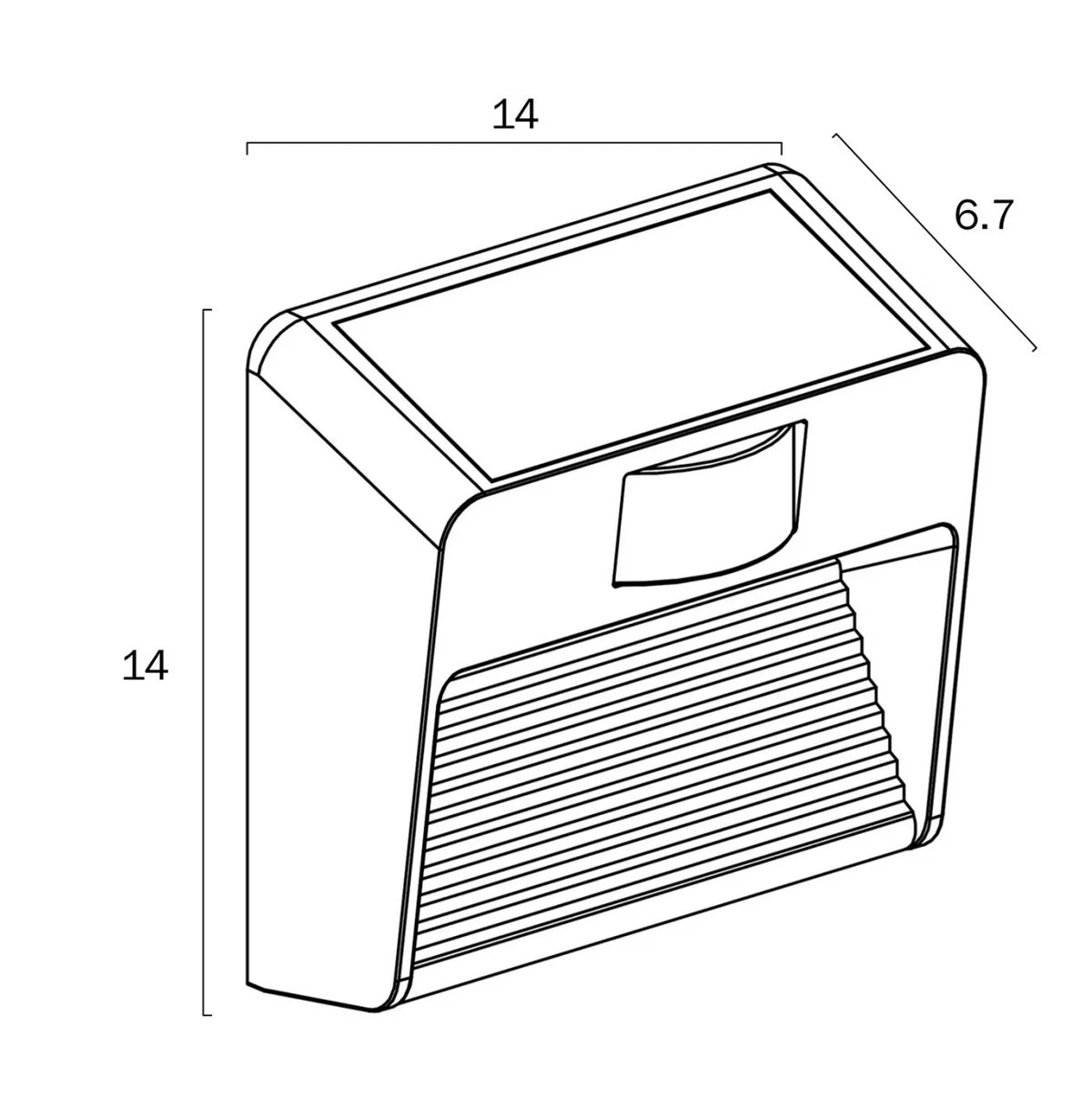 ROTH Exterior Solar Wall Light Small