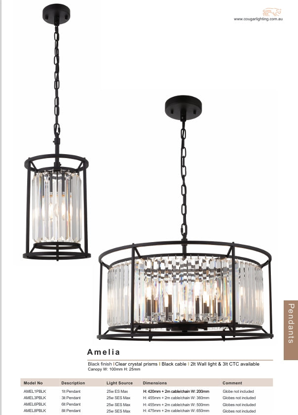 Amelia 8lt Pendant