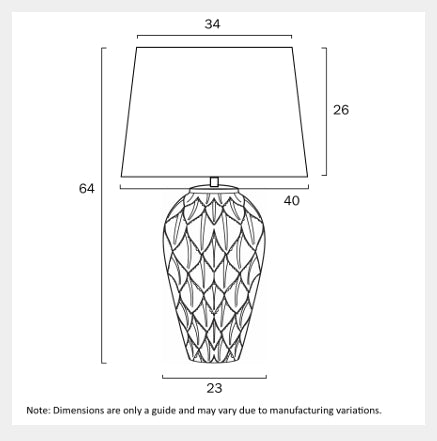 MADRID Ceramic Table Lamp - Black/White