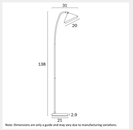 LARSON Floor Lamp - Brass