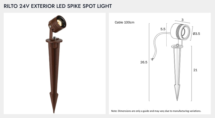 RILTO 24V Exterior LED Spike Spotlight - Green