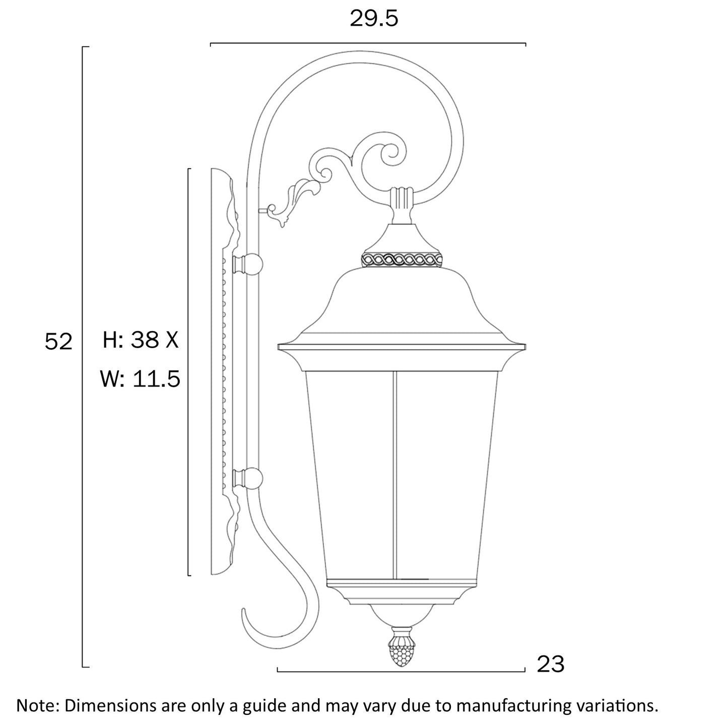 Telbix TREMONT EXTERIOR WALL BRACKET(Black)