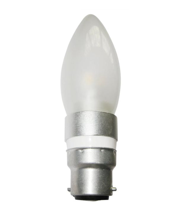 Candle LED Dimmable Globes Frosted Diffuser (4W) - Options: B22 3000K