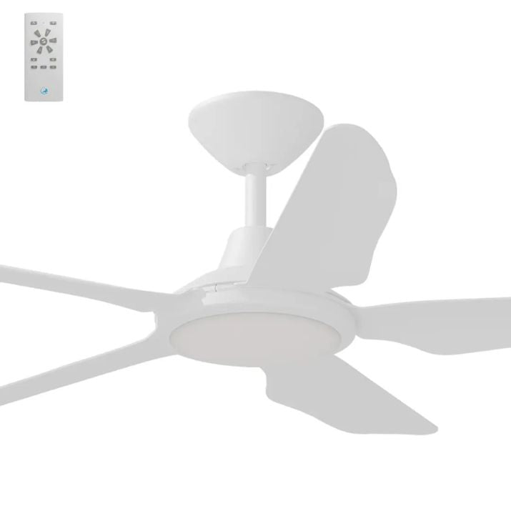 Calibo Storm 56" (1430mm) 5 Blade 18W Tricolour LED Light Indoor/Outdoor DC Ceiling Fan & Remote - White