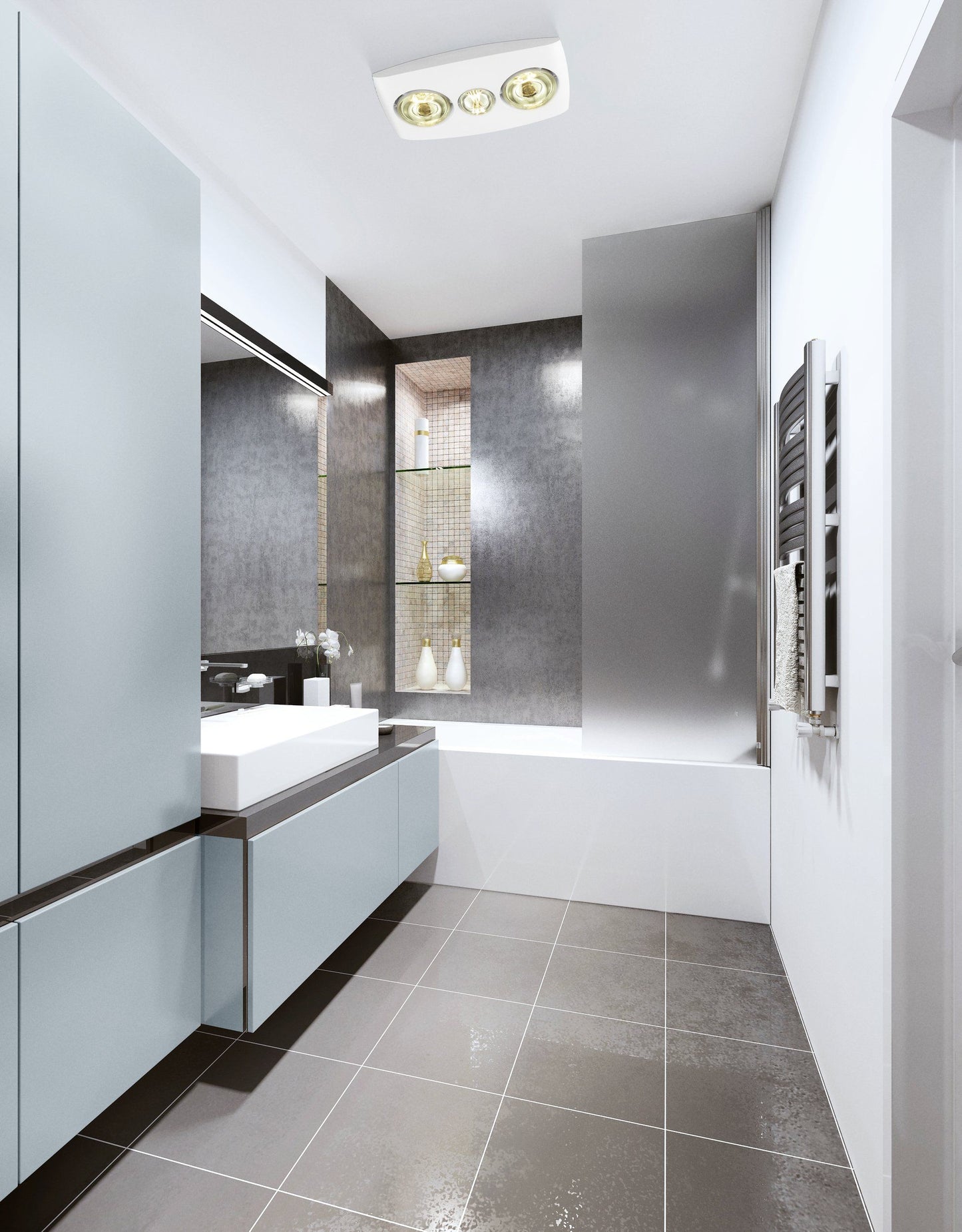 Vesuvius 3 in 1 Bathroom Heater- White