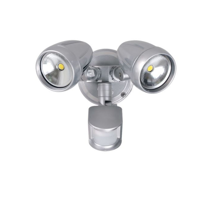 3A Lighting 30W Double LED Spotlight with Motion Sensor - Tri-Colour (AC4202SL) - Silver