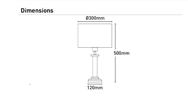Albion Crystal With Pleated Shade Table Lamp- Grey