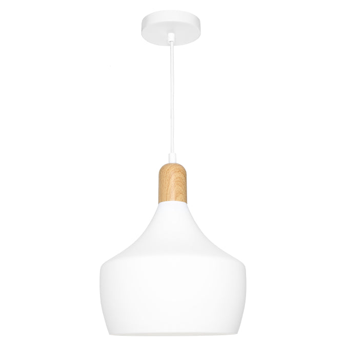 Bevo 1 Light Pendant - White
