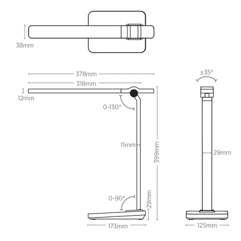 Bruce 10w LED Desk Lamp - White