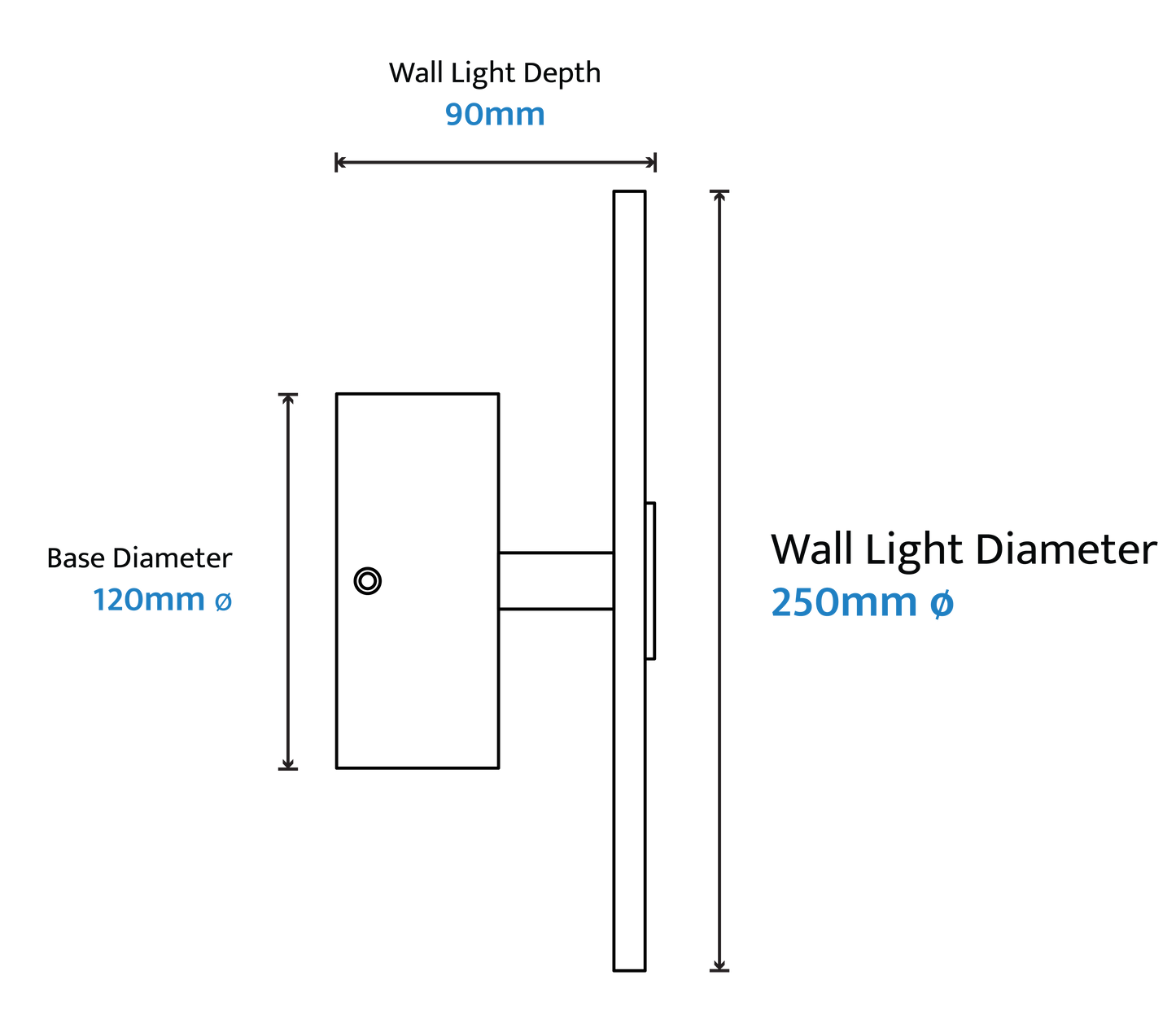 Calibo Bower Modern Alabaster Stone 250mm Round Wall Light - Brass