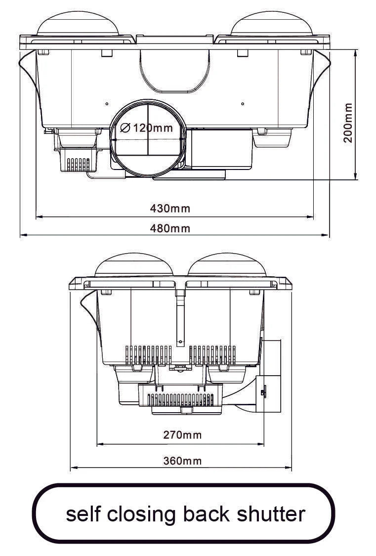 Modura AllLux4- 3 in 1 Bathroom Heater Exhaust Fan and Light 16W Tricolour- White