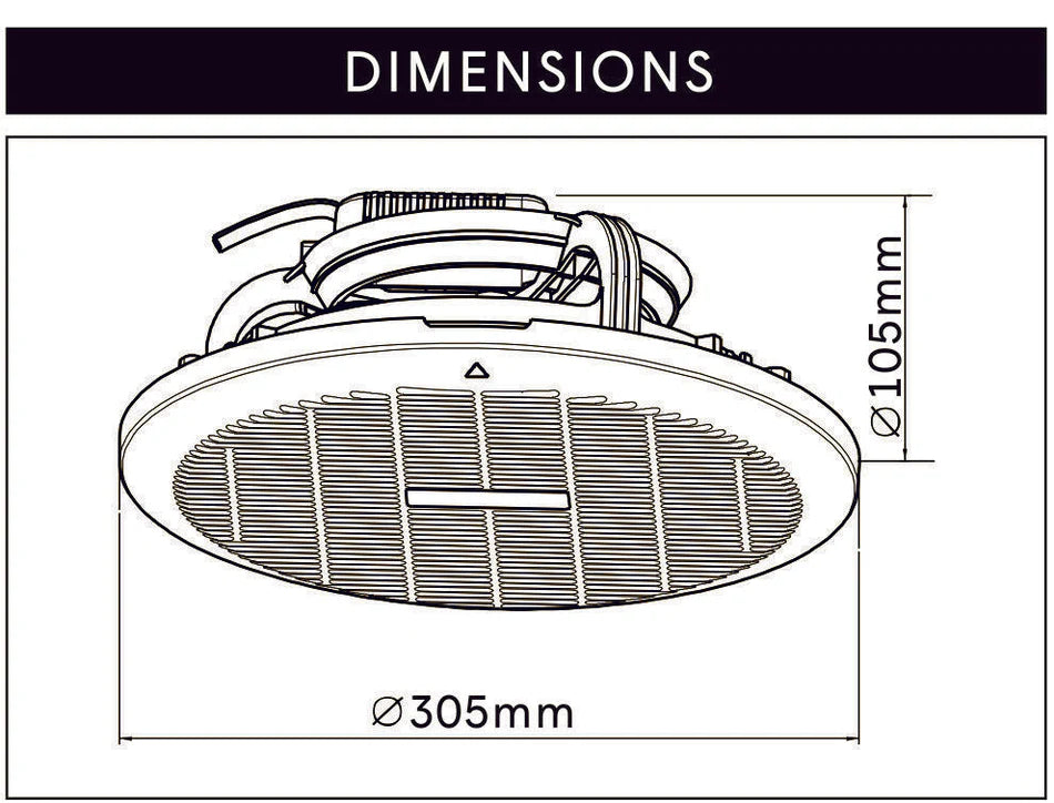 JustAir Round Ceiling Exhaust Fan- 200