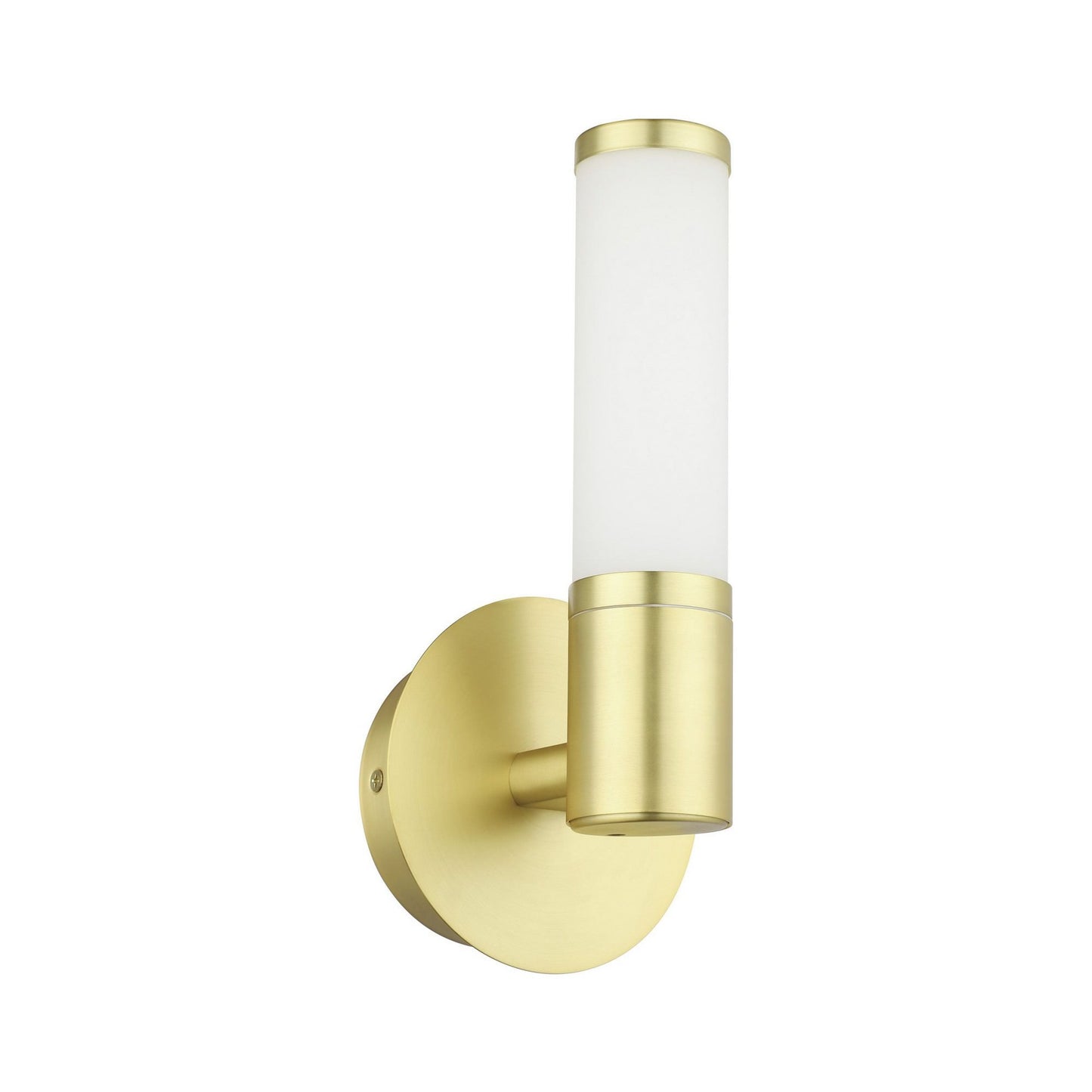 Palmera Metal & Glass LED Wall Light, Single Light, Brass