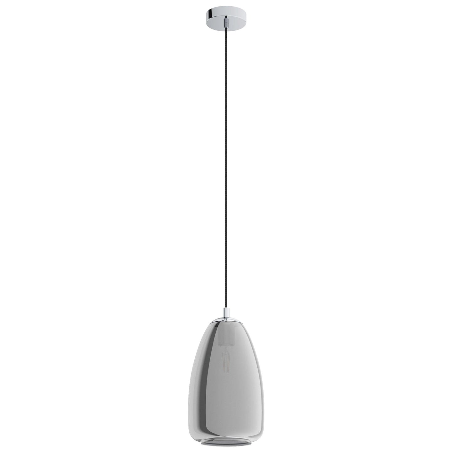 Alobrase Glass Pendant Light, Small, Smoke