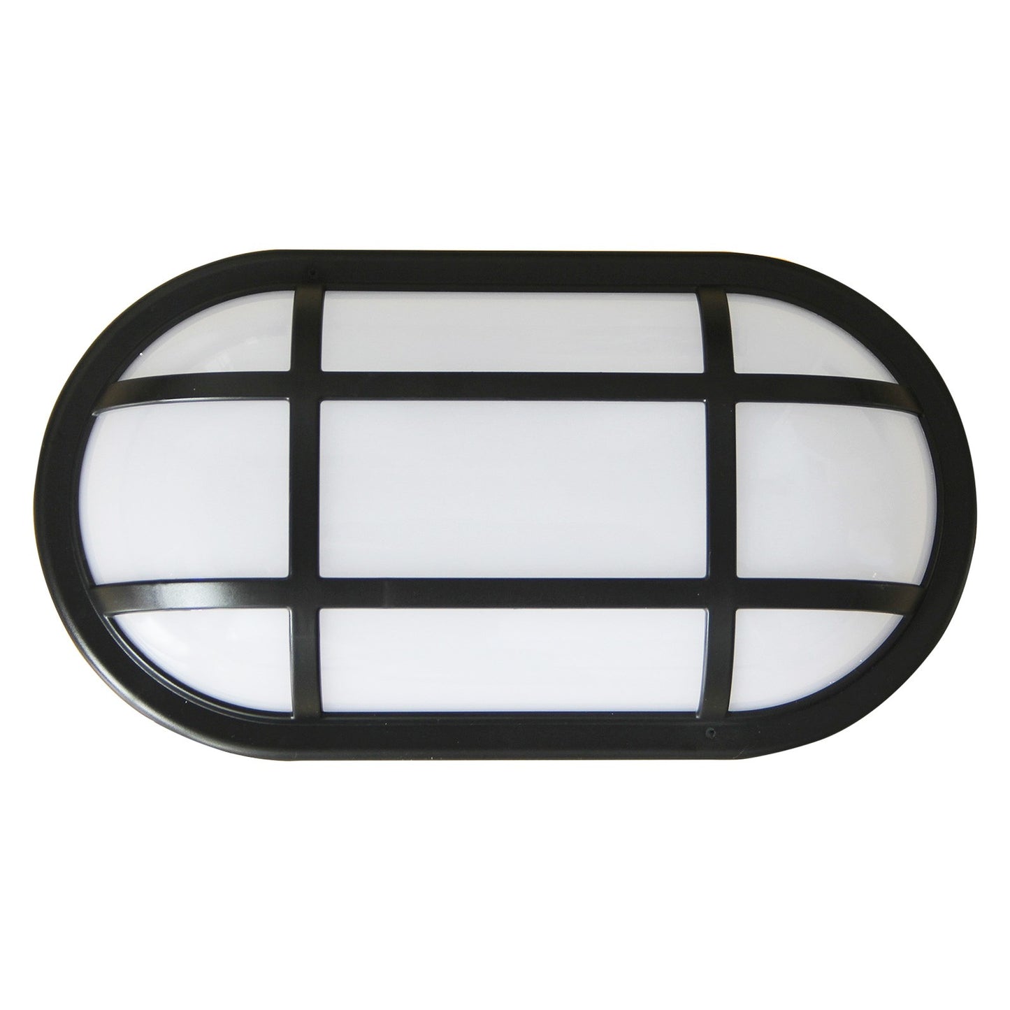 Harrington IP65 Exterior Caged LED Bunker Wall Light, 3000K, Black