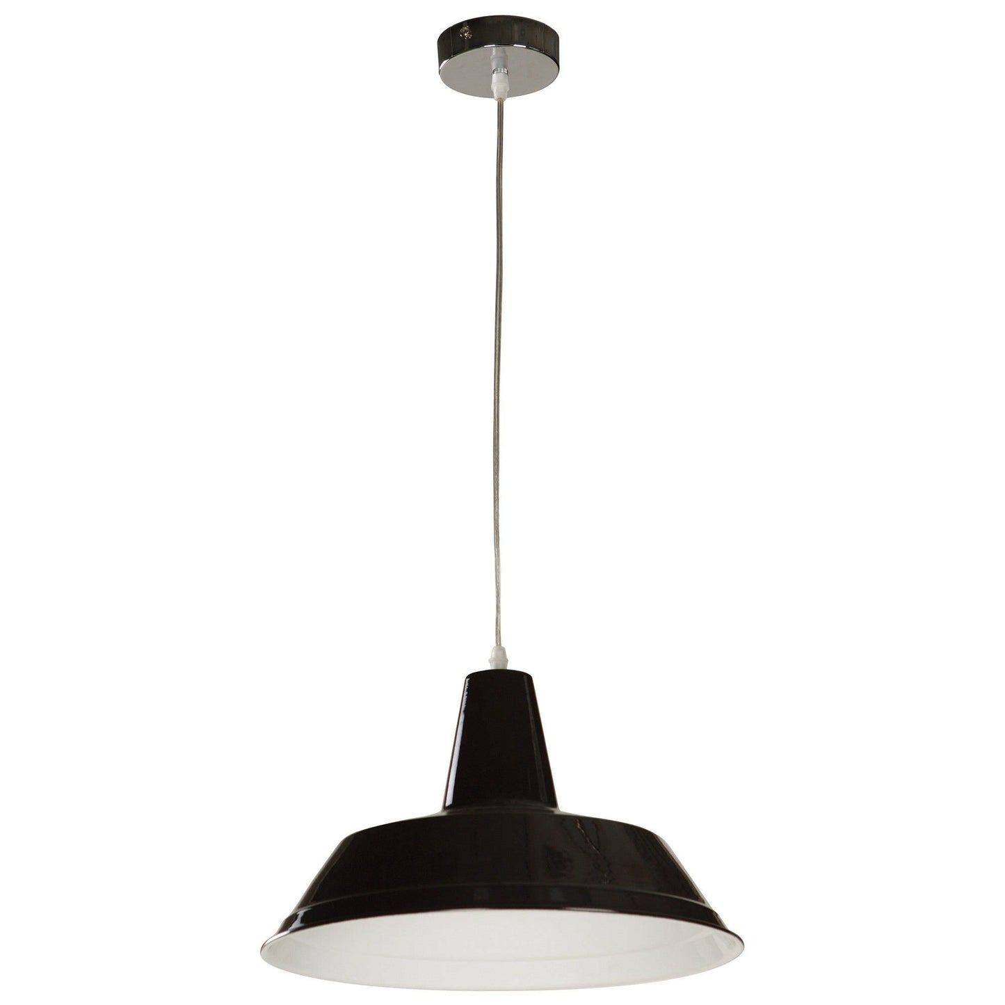 Divo Industrial Steel Pendant Light, Black