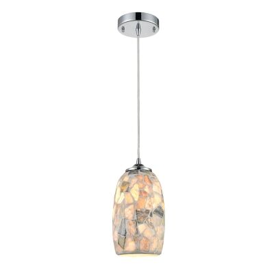 Glaze Stone Mosaic Glass Pendant Light, Light Stone