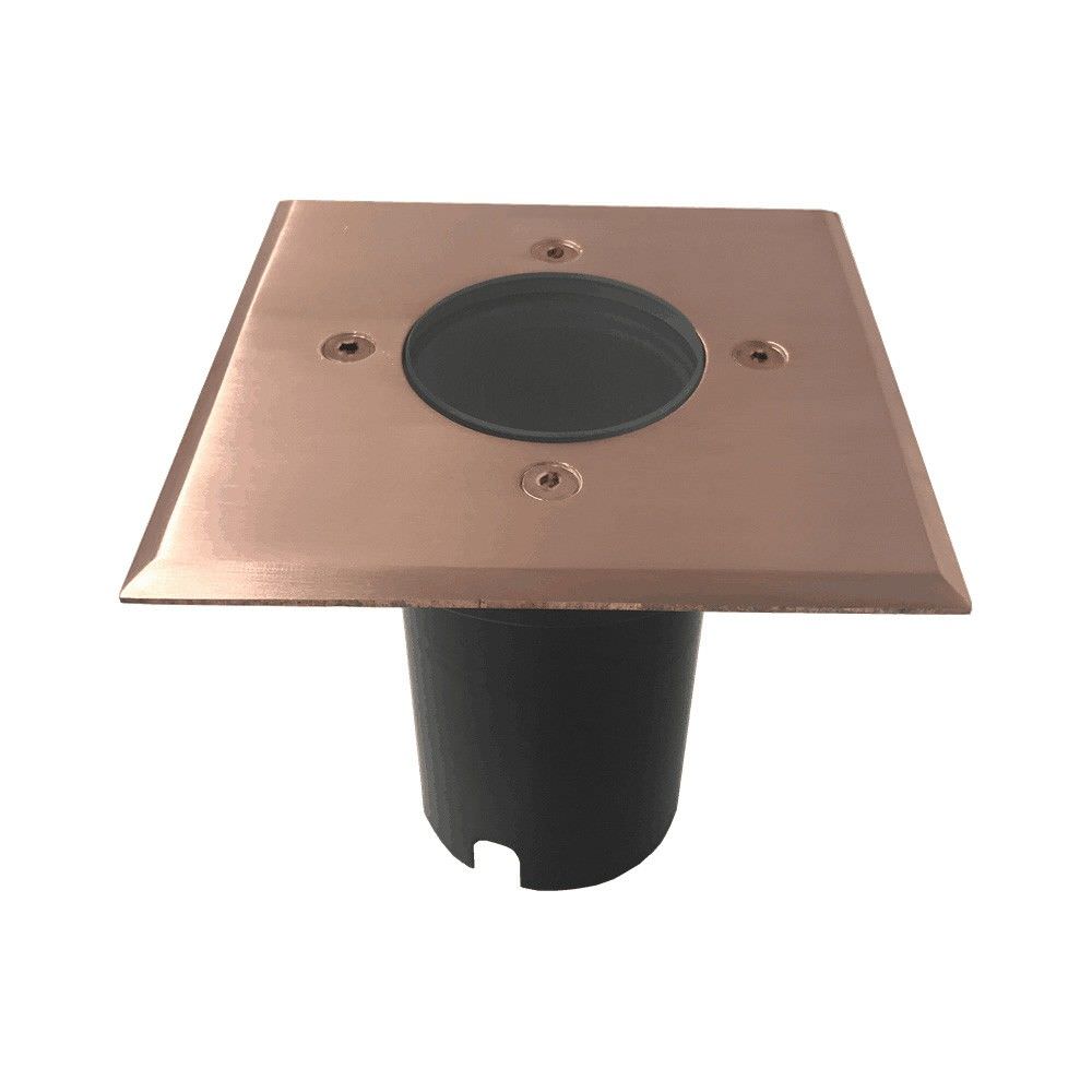 Lomond IP67 Exterior Recessed Wall / Inground Up Light, Square, Copper