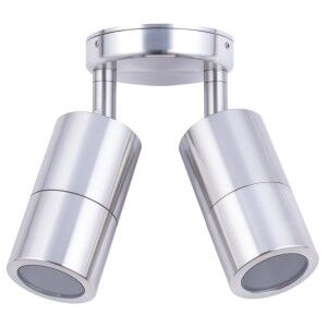 Roslin IP65 Exterior Double Adjustable Wall Light, GU10, Anodized Aluminium