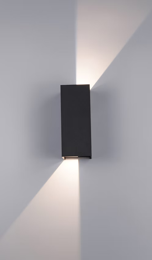 Moderno Wall Light IP65 Up & Down - Black