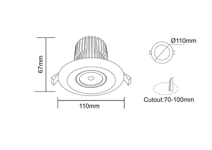13W Capella-10  Downlight- DL9660-WHTC13C01