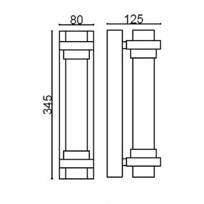 Cristallo 12W Wall Light-350mm Long