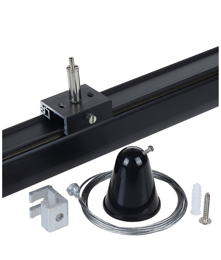 4 Wire 3 Circuit Track Suspension Kit with Spring - Black