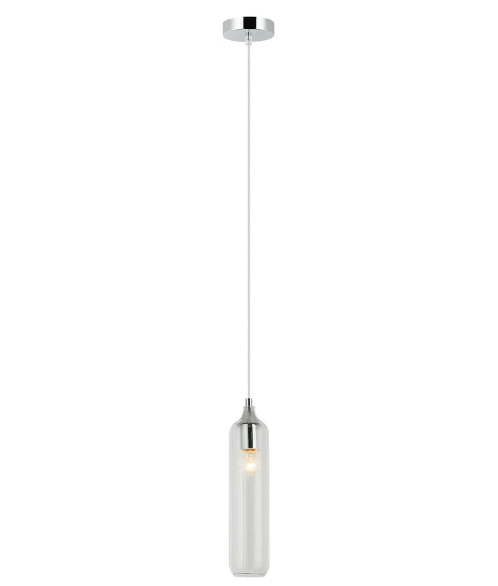 MANGA: Interior Glass Cylinder Pendant Light - Clear