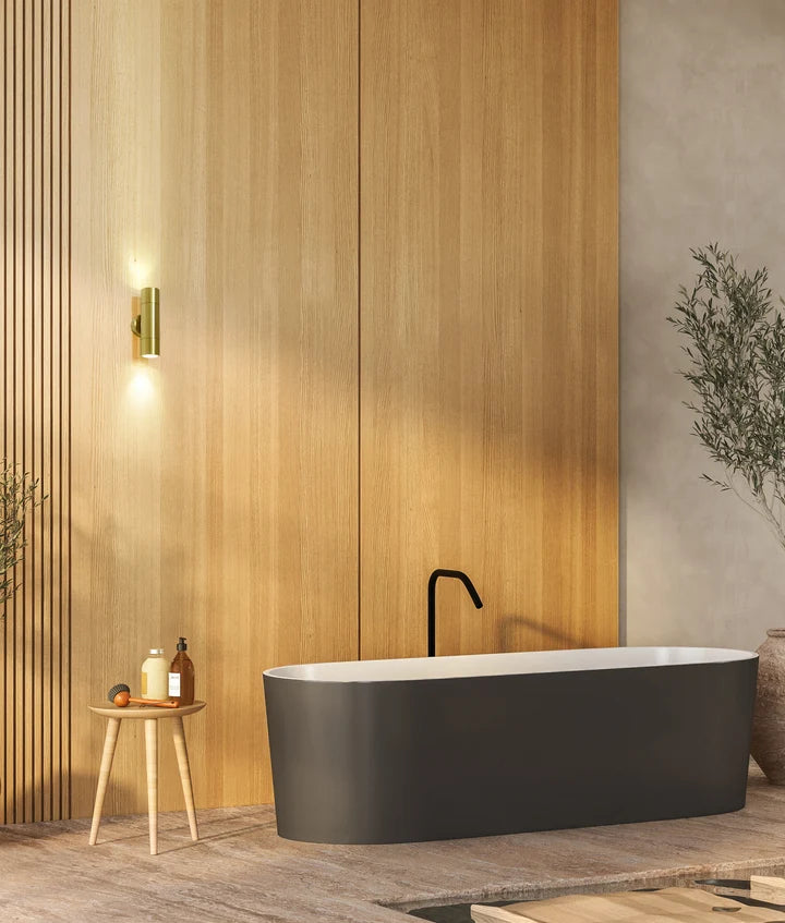 GU10 Exterior Wall Pillar Spot Lights (Solid Polished Brass) IP65 - Up/Down