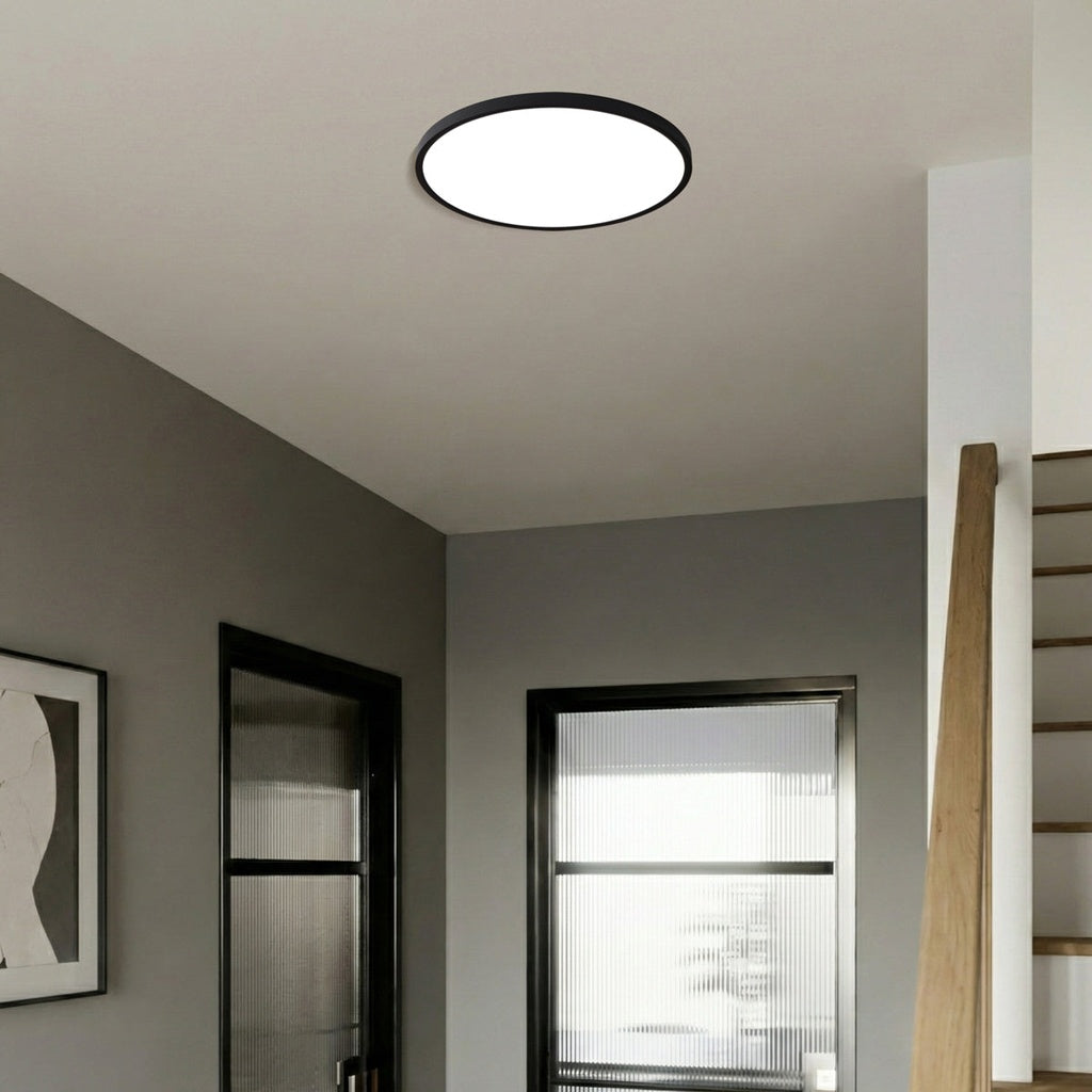SKY 60CM 42W  3CCT LED Oyster Dimmable Ceiling Light - Black
