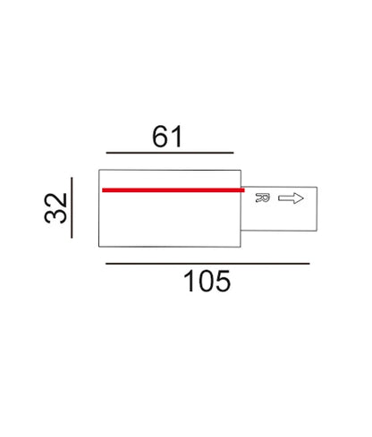 3 Wire 1 Circuit Universal Tracks, Connectors, End Cap & Live End - Live End (Right) BLACK