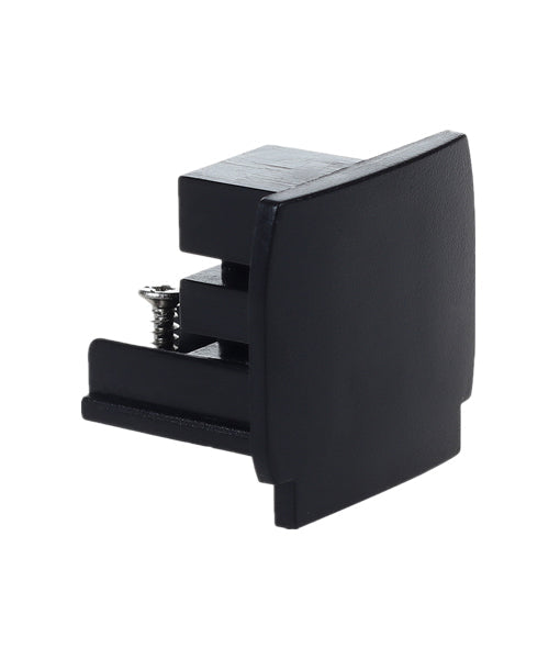 4 Wire 3 Circuit Universal Tracks, Connectors, End Cap & Live End - End Cap BLACK