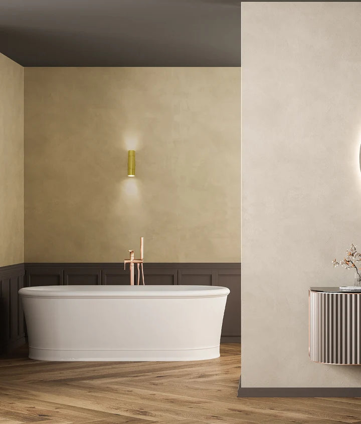 GU10 Exterior Wall Pillar Spot Lights (Solid Polished Brass) IP65 - Up/Down