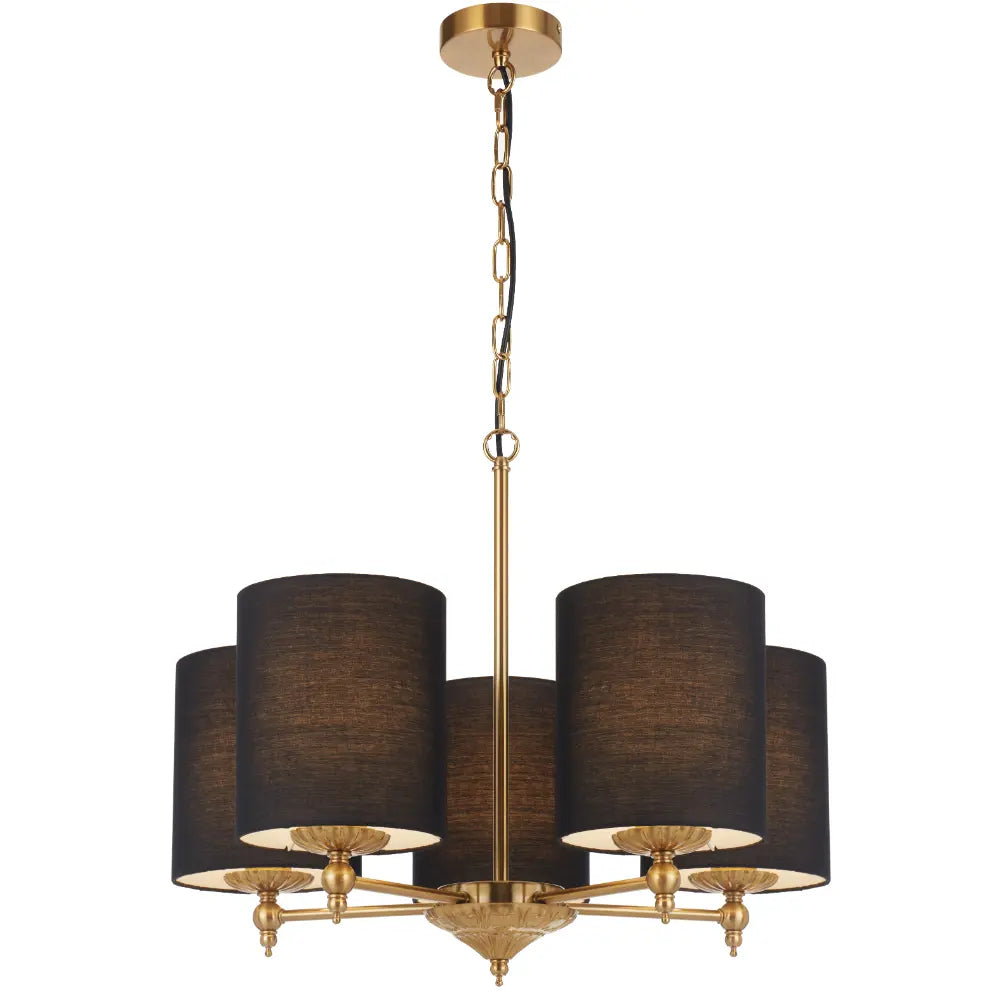 ARGOS 5 Pendant Light - Antique Gold/Black