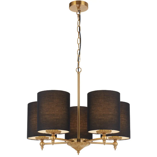 ARGOS 5 Pendant Light - Antique Gold/Black