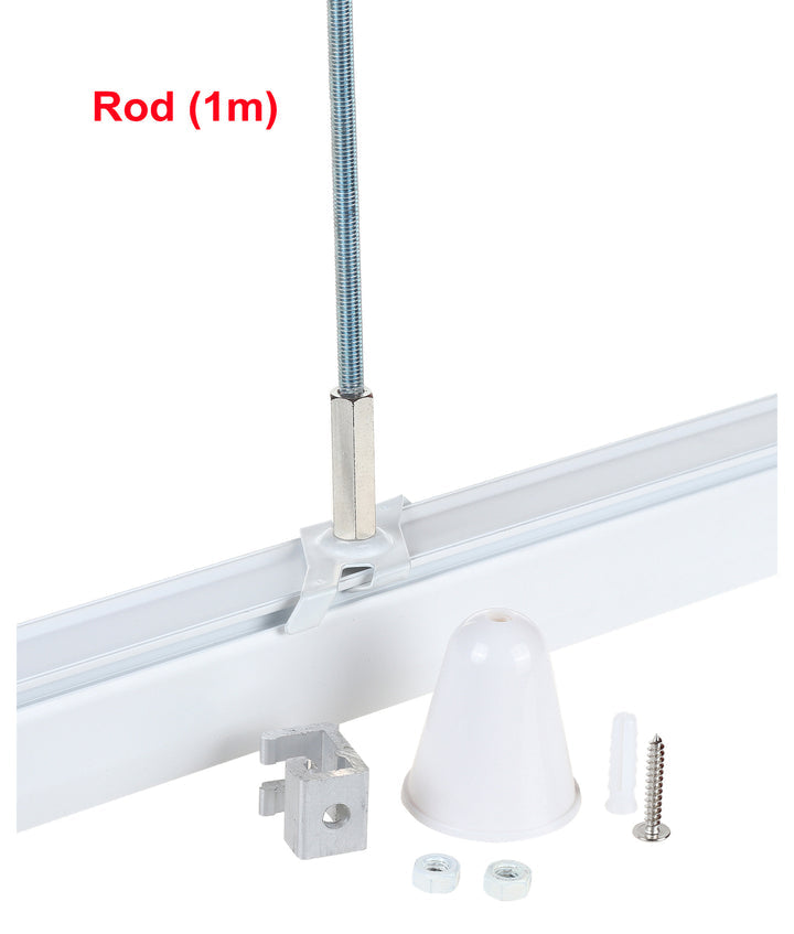 4 Wire 3 Circuit Track Suspension Ezclick Kit (M6x1 Metre Rod) - White