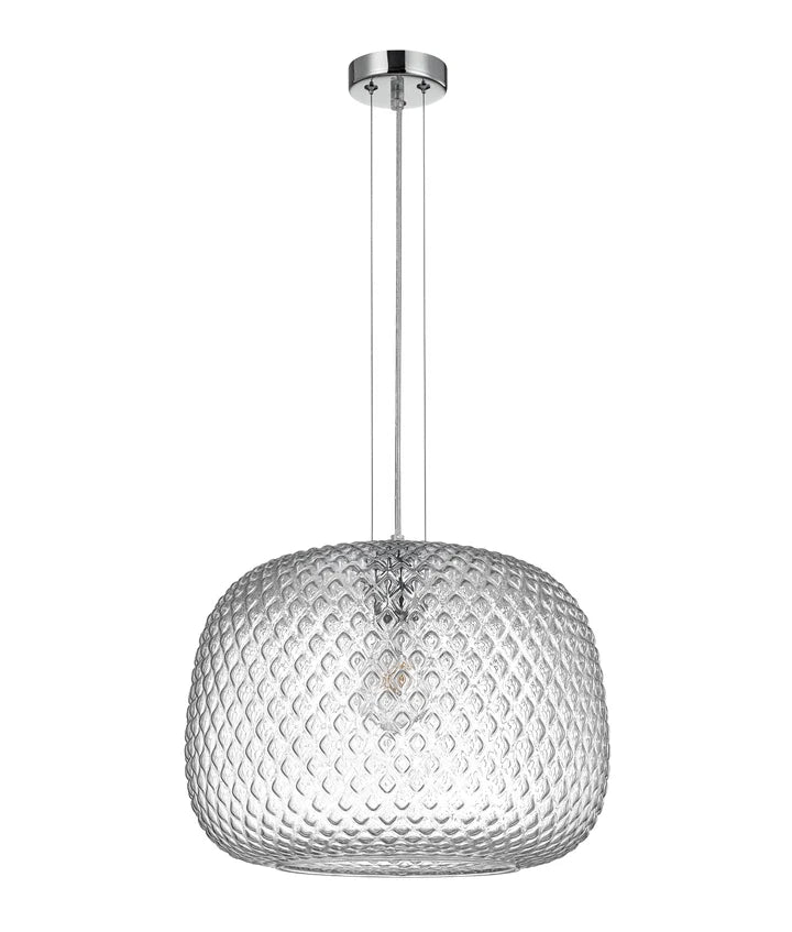 LABU: Interior Dome Glass with Segments Pendant Lights - CLEAR